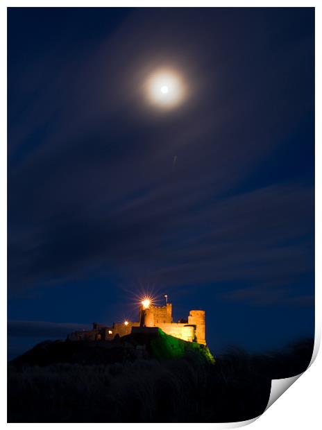 Bamburgh Castle Northumberland Print by Brian Dingle