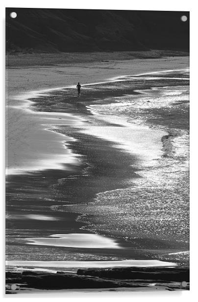 Beach Runner Acrylic by Brian Dingle