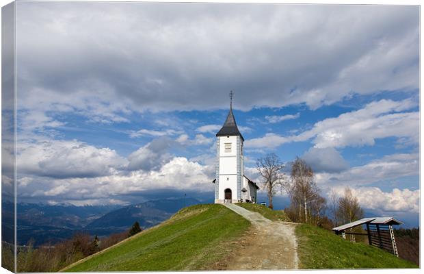 Jamnik church of Saints Primus and Felician Canvas Print by Ian Middleton