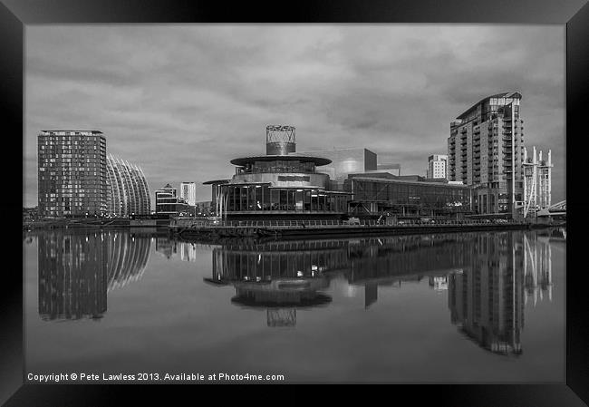 Salford Quays, Quays Theatre Framed Print by Pete Lawless