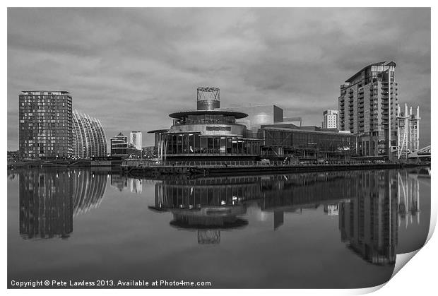 Salford Quays, Quays Theatre Print by Pete Lawless