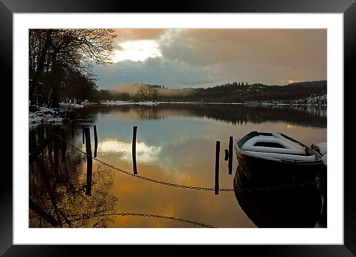 Winters morning on loch Achray Framed Mounted Print by Craig Coleran