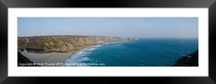 A Breathtaking Panorama of Porthcurno Bay Framed Mounted Print by Chris Thaxter