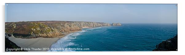A Breathtaking Panorama of Porthcurno Bay Acrylic by Chris Thaxter