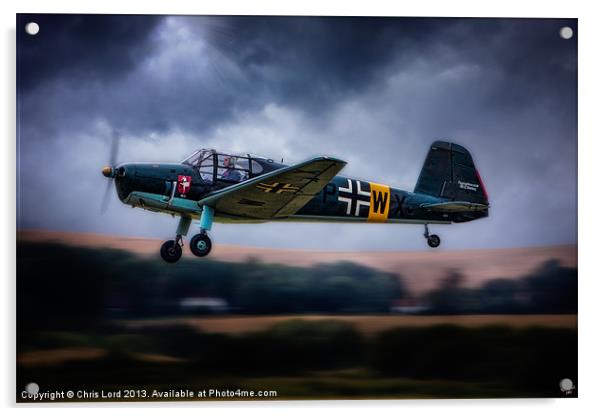 The Messerschmitt Bf 108 Taifun Acrylic by Chris Lord