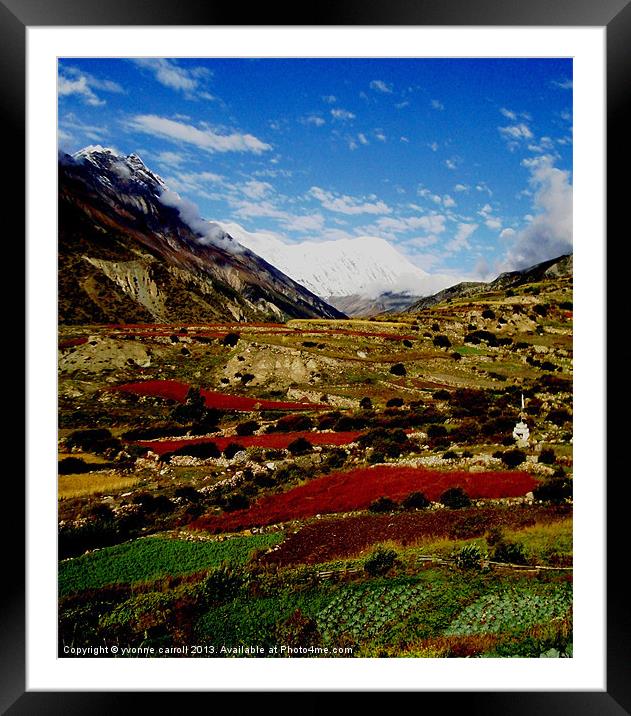 Annapurna Circuit Trek -near Manang Framed Mounted Print by yvonne & paul carroll