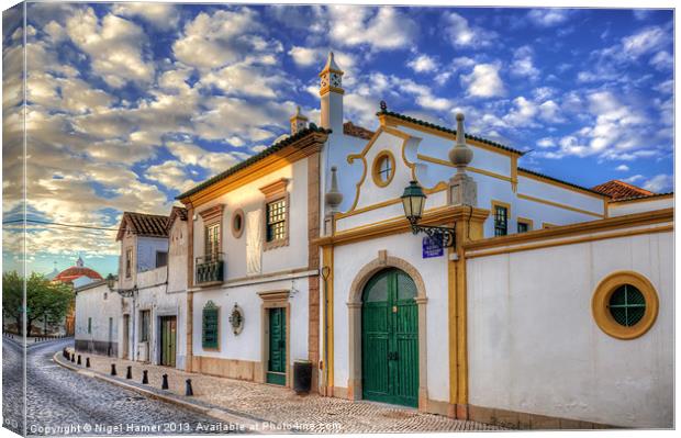 Streets Of Faro Canvas Print by Wight Landscapes