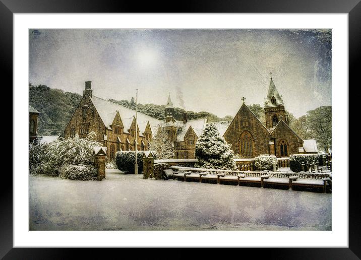 Priory In The Snow Framed Mounted Print by Ian Mitchell