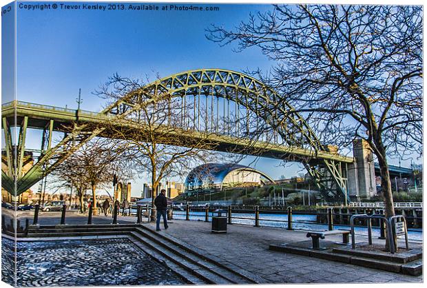 The Quayside Newcastle Canvas Print by Trevor Kersley RIP