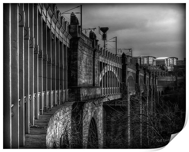 High Level Bridge Newcastle Print by Neil Young