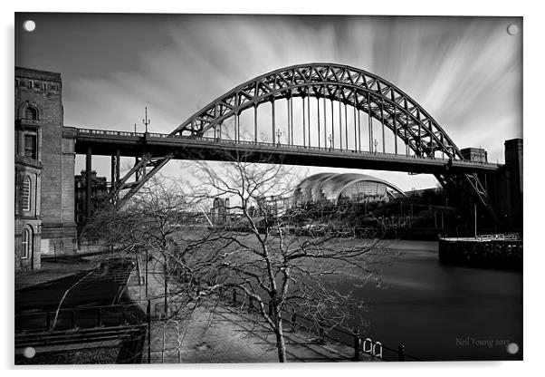 Tyne Bridge Acrylic by Neil Young