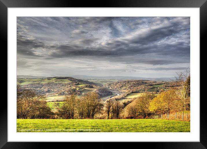 The Wye Valley Framed Mounted Print by David Tinsley