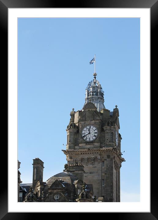 Balmoral Clock Tower Edinburgh Framed Mounted Print by Sam Anderson