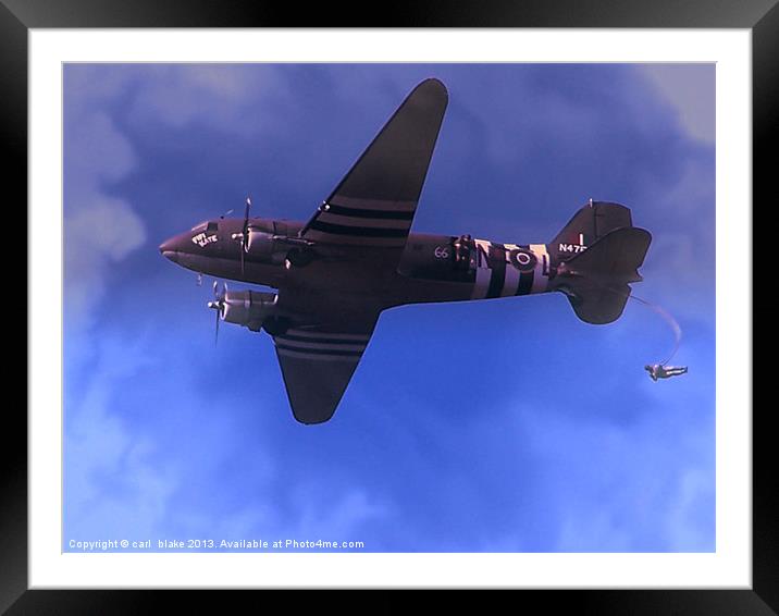 dakota c-47 Framed Mounted Print by carl blake