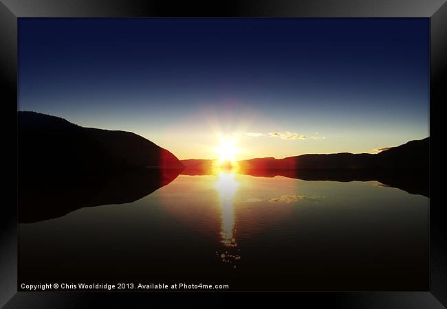 Glorious Norwegian Sunset Framed Print by Chris Wooldridge