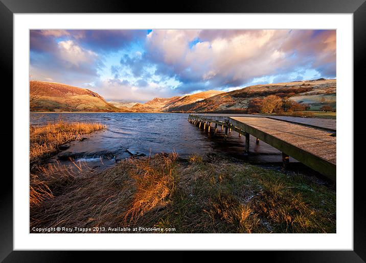 Llyn Nantlle Uchaf with jetty Framed Mounted Print by Rory Trappe