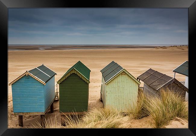 Beach Huts Wells next the sea Norfolk Framed Print by Oxon Images
