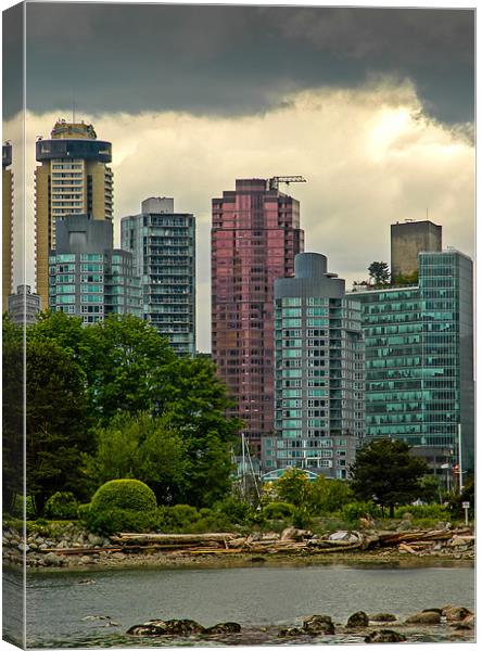 Vancouver Skyline Canvas Print by Mark Llewellyn