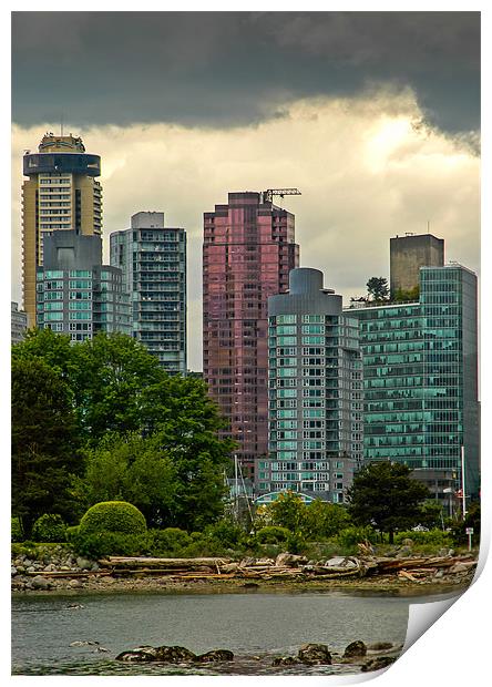 Vancouver Skyline Print by Mark Llewellyn