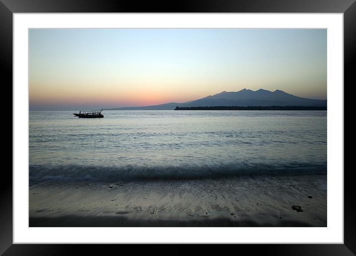 Lombok Sunrise Framed Mounted Print by Matthew Train