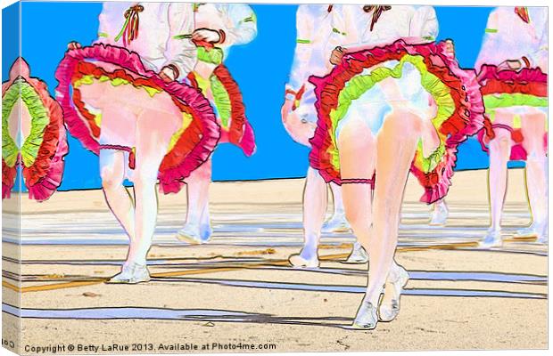 The Can-Can Girls Canvas Print by Betty LaRue