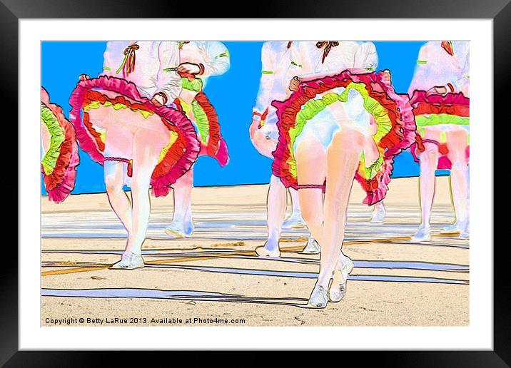 The Can-Can Girls Framed Mounted Print by Betty LaRue