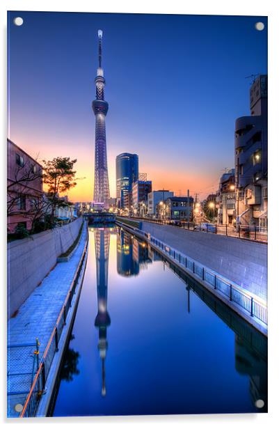 Tokyo Skytree Reflected Acrylic by Duane Walker