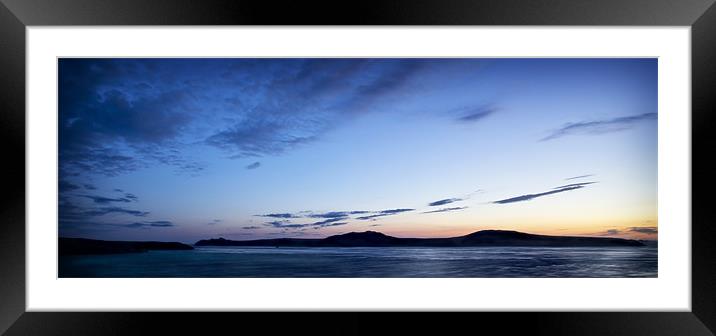 MOONRISE OVER RAMSEY ISLAND Framed Mounted Print by Anthony R Dudley (LRPS)
