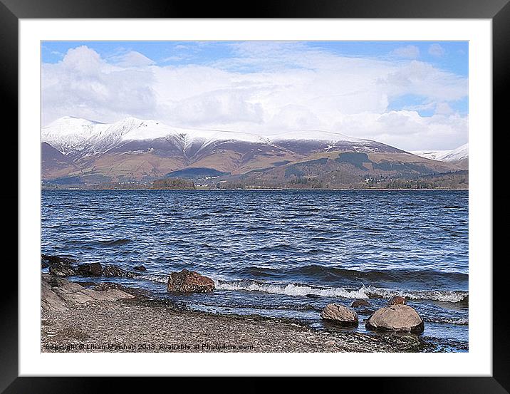 Derwentwater Framed Mounted Print by Lilian Marshall