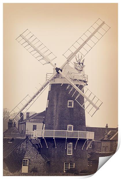 Windmill Print by Castleton Photographic