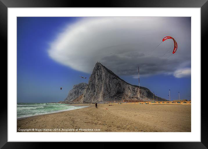 The Kite Surfer Framed Mounted Print by Wight Landscapes