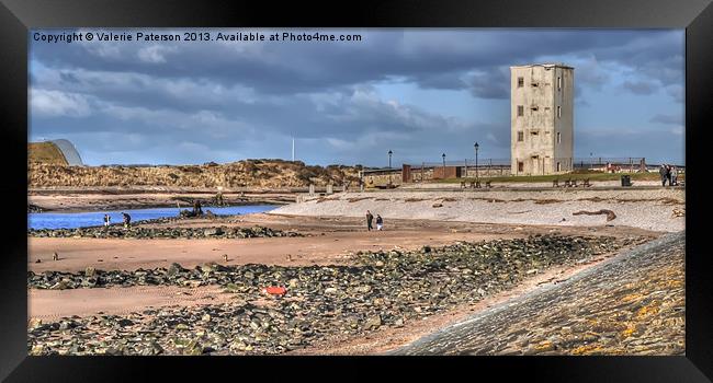 Low Tide At Irvine Harbour Framed Print by Valerie Paterson