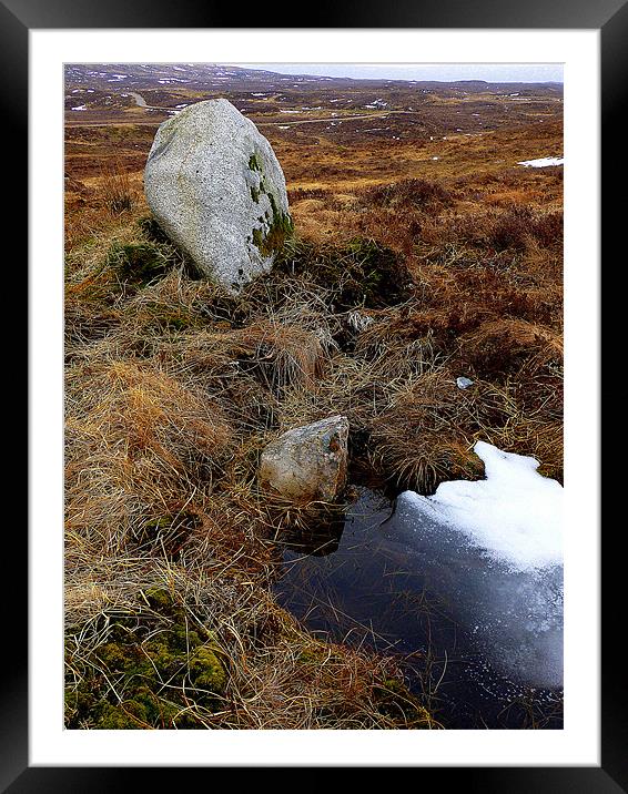 corrour rocks 2 Framed Mounted Print by dale rys (LP)
