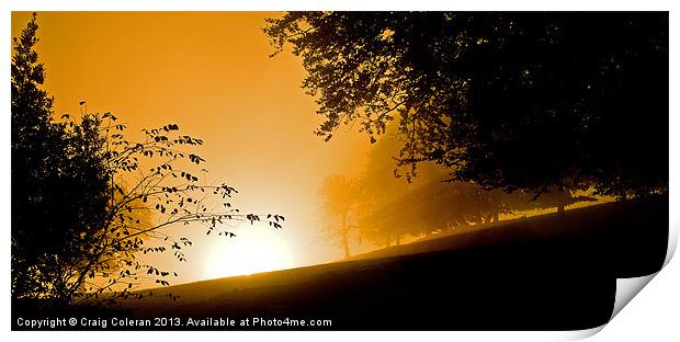 sunrise and silhouettes Print by Craig Coleran