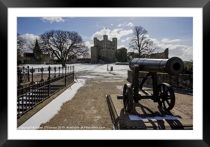 Rochester Castle Framed Mounted Print by Dawn O'Connor