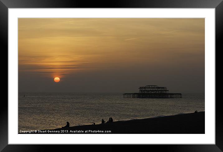 Setting Sun Framed Mounted Print by Stuart Gennery