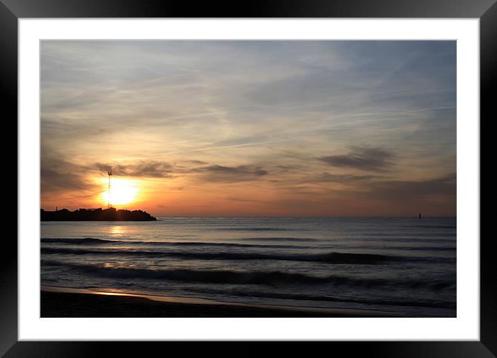 Sunset Framed Mounted Print by Tomas Pikturna