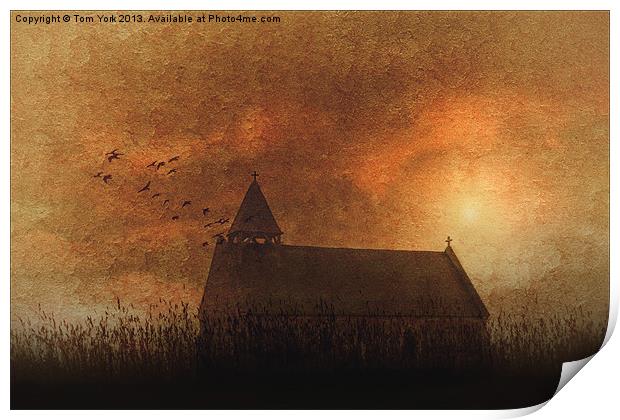 THE OLD CHURCH HOUSE Print by Tom York