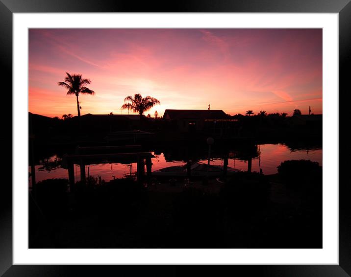 Florida sunset Framed Mounted Print by Alan Flatman