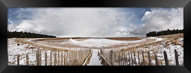 Snow Storm over Holkham Beach Framed Print by Paul Macro