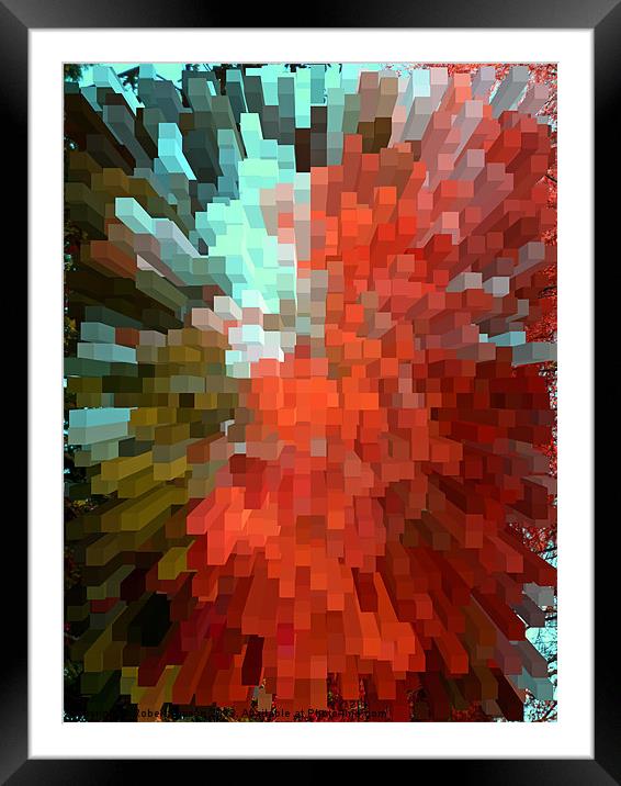 Orange columns in abstract Framed Mounted Print by Robert Gipson