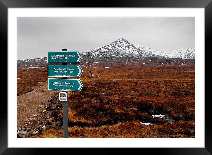 corrour signs Framed Mounted Print by dale rys (LP)