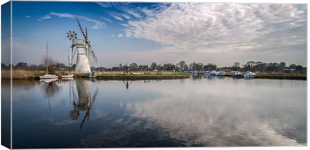 Thurne Mill in Norfolk Canvas Print by Stephen Mole