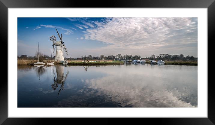 Thurne Mill in Norfolk Framed Mounted Print by Stephen Mole