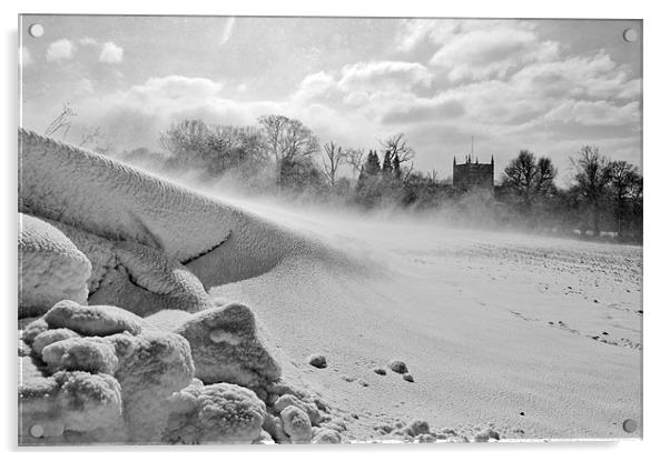 Snow storm Acrylic by Dawn Cox