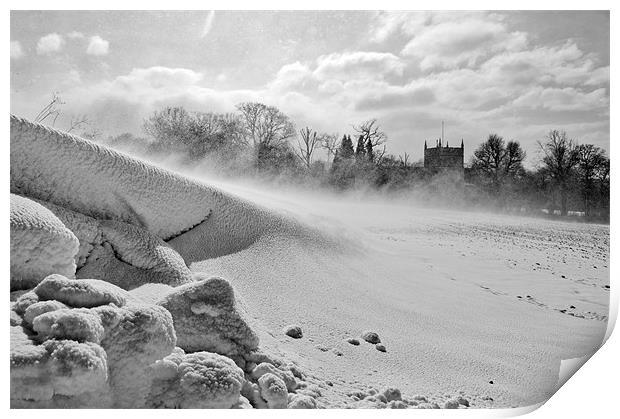 Snow storm Print by Dawn Cox