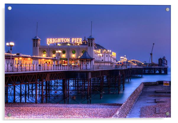 Brighton Pier Acrylic by Stuart Gennery