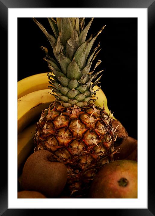 Tropical Fruit Cocktail Framed Mounted Print by Steve Purnell