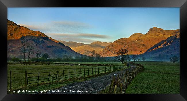 Langdale Sunrise Framed Print by Trevor Camp