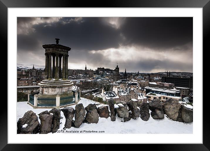 Edinburgh Cityscape Framed Mounted Print by Keith Thorburn EFIAP/b